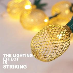 img 1 attached to 6.5 Ft Betus Pineapple Fairy String Light - 10 LEDs, Battery Operated, Warm White, Christmas DIY Decoration for Tropical Theme Party, Festival, Home, Bedroom, Birthday - Decor Gifts