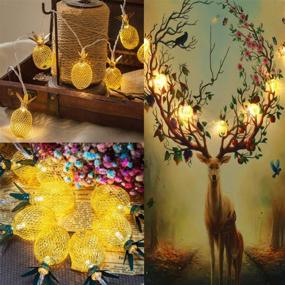 img 2 attached to 6.5 Ft Betus Pineapple Fairy String Light - 10 LEDs, Battery Operated, Warm White, Christmas DIY Decoration for Tropical Theme Party, Festival, Home, Bedroom, Birthday - Decor Gifts