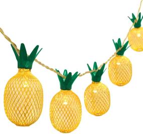 img 4 attached to 6.5 Ft Betus Pineapple Fairy String Light - 10 LEDs, Battery Operated, Warm White, Christmas DIY Decoration for Tropical Theme Party, Festival, Home, Bedroom, Birthday - Decor Gifts