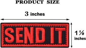 img 3 attached to 🏷️ ELLEWIN 3PCS Send It Tactical Patches: High-Quality Embroidered Morale Support Patch Set with Hook and Loop - 3 Colors (White, Red, and Olive)