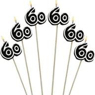 🎉 amscan numerical candles: 60th celebration candles on a stick, multicolor - perfect party supplies for milestone birthdays! logo