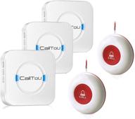 📞 calltou wireless caregiver pager: smart call system with 2 sos buttons/transmitters, 3 receivers for nurse calling, patient help & personal attention - 500+ feet range logo