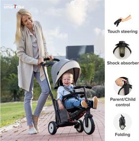 img 1 attached to 🚴 SmarTrike Toddler Tricycle Stroller: Compact Bike Stroller for Kids, Foldable & Adjustable - Ideal Baby Tricycle for 1-3 Years Old