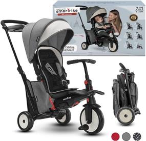 img 4 attached to 🚴 SmarTrike Toddler Tricycle Stroller: Compact Bike Stroller for Kids, Foldable & Adjustable - Ideal Baby Tricycle for 1-3 Years Old