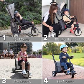 img 3 attached to 🚴 SmarTrike Toddler Tricycle Stroller: Compact Bike Stroller for Kids, Foldable & Adjustable - Ideal Baby Tricycle for 1-3 Years Old