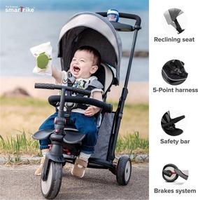 img 2 attached to 🚴 SmarTrike Toddler Tricycle Stroller: Compact Bike Stroller for Kids, Foldable & Adjustable - Ideal Baby Tricycle for 1-3 Years Old