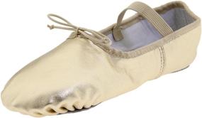 img 4 attached to 🩰 Dance Class Women's B902 Metallic Full Sole Ballet Slipper