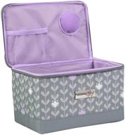 🧵 mary's purple sewing kit organizer box - supplies storage basket for sewing accessories - organization for thread, needles, notions & scissors - portable craft caddy logo