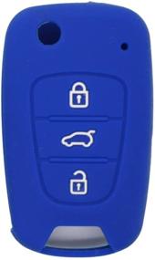 img 4 attached to 🔵 SEGADEN Silicone Cover Protector Case Holder Skin Jacket for HYUNDAI Accent i20 i30 KIA K2 K5 Sportage 3 Button Flip Remote Key Fob - CV2152 (Deep Blue)