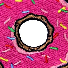 img 1 attached to PatchClub Strawberry Sprinkles Doughnut Embroidered