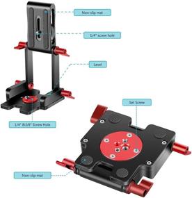 img 2 attached to 📸 Neewer Upgraded Z-Flex Tilt Head Z Type Tripod Head - Adjustable Knobs, Quick Release Plate, Spirit Level - for DSLR Cameras, Camcorders, Slider - Aluminium Alloy - Holds up to 6.6 lbs