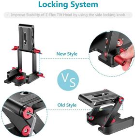 img 1 attached to 📸 Neewer Upgraded Z-Flex Tilt Head Z Type Tripod Head - Adjustable Knobs, Quick Release Plate, Spirit Level - for DSLR Cameras, Camcorders, Slider - Aluminium Alloy - Holds up to 6.6 lbs