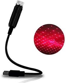 img 3 attached to 🌟 Enhance Your Car Ambience with Red LED Decorative Lights: USB Atmosphere Star Projector Night Light for Romantic Car Interiors