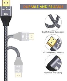 img 3 attached to 🔌 Кабель Zoegate 8K HDMI - 6.6FT сверхвысокоскоростной 48Gbps HDMI 2.1 провод для 7680P, 4K 120Hz, Fire TV, Roku TV, PS5, Xbox, Samsung, Sony, LG