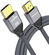 🔌 кабель zoegate 8k hdmi - 6.6ft сверхвысокоскоростной 48gbps hdmi 2.1 провод для 7680p, 4k 120hz, fire tv, roku tv, ps5, xbox, samsung, sony, lg логотип