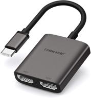 🔌 lemorele usb-c dual hdmi adapter, type-c to hdmi converter, dual monitor adapter 4k @60hz for macbook pro/air 2020/2019/2018, chromebook pixel, surface book 2, and more logo