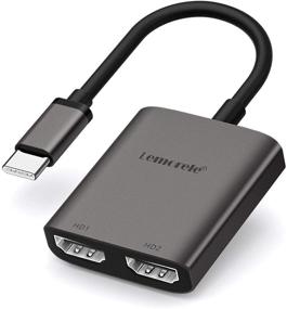 img 4 attached to 🔌 Lemorele USB-C Dual HDMI Adapter, Type-C to HDMI Converter, Dual Monitor Adapter 4K @60Hz for MacBook Pro/Air 2020/2019/2018, Chromebook Pixel, Surface Book 2, and More