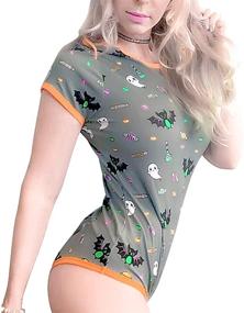 img 3 attached to 👯 Women's LittleForBig Crotch Romper Onesie Adult Clothing