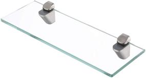 img 4 attached to 🛁 KES 14-Inch Bathroom Glass Shelf 8MM-Thick Wall Mount Rectangular, Brushed Nickel Bracket, BGS3202S35-2