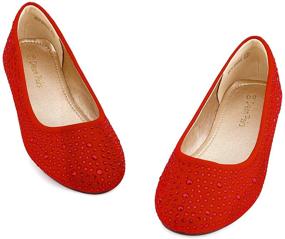 img 2 attached to ✨ DREAM PAIRS Muy Shine Glitter Ballerina Girls' Shoes: Sparkle and Comfort Combined in Flats!