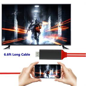 img 3 attached to 📲 HDMI Adapter for Phone: 6.6ft 1080P Digital AV Sync Screen Connector Cable for Phone Pad Pod Models - Compatible with TV Projector Monitor