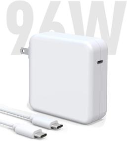 img 4 attached to 💡 High-Performance Mac Book Pro Charger, 96W USB C Power Adapter | Compatible with MacBook Pro 16, 15, 13 Inch, MacBook Air 13 Inch, iPad Pro | Includes 6.6ft USB C to C Cable