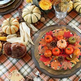 img 2 attached to 🍁 Thanksgiving Artificial Pumpkins for Decoration Set: 50 Mixed Faux Vegetables & Fruits, Including 30 Fake Maple Leaves, 10 Fake Acorns, 2 Fake Pinecones, and 8 Fake Pumpkins