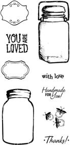 img 1 attached to 🎨 Fiskars Vintage Jars Clear Stamps - 4x8 Inch: Craft your creations with timeless charm!