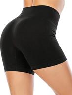 🩳 ahlw high waist seamless gym shorts for women: mesh breathability & compression for ultimate tummy control during workout logo