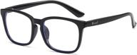 versol square blue light blocking glasses: premium computer gaming eyewear for non-prescription men and women with spring hinge logo