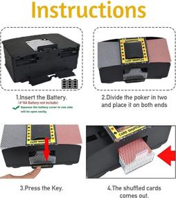 img 1 attached to 🃏 FSTgo Battery Operated Automatic Card Shuffler for Poker Home Party Card Games Tables with 1 Deck Waterproof Poker Playing Cards