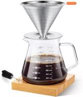 ☕️ e-prance pour over coffee maker: slow drip filter, 4 cup carafe, paperless dripper logo