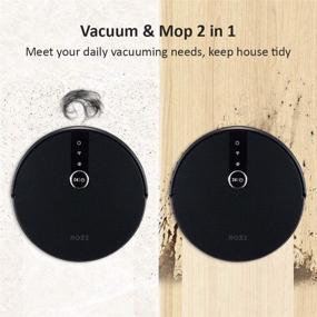 img 2 attached to 🤖 ROZI Robot Vacuum Cleaner - Powerful 1800Pa Robotic Vacuum for Effortless Vacuuming & Mopping, Self-Charging, Alexa Compatible, Ideal for Pet Hair, Hard Floors, Carpets - Black