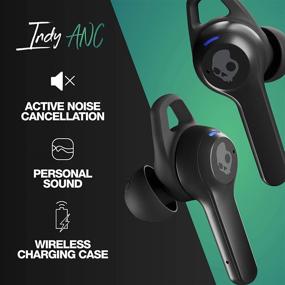 img 2 attached to 🎧 Шумоподавляющие беспроводные наушники 🎧 Skullcandy Indy ANC True Wireless - True Black: Непревзойденный аудио-опыт