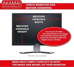 img 4 attached to Akamai 20-22 Inch Acrylic Removable Monitor Blue Light And Anti Glare Screen Protector - Desktop Computer Protector (20 Inch - 21