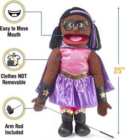 img 2 attached to Optimized Black Superhero Ventriloquist Puppet and Puppet Theater Set