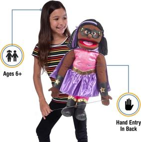 img 3 attached to Optimized Black Superhero Ventriloquist Puppet and Puppet Theater Set