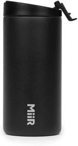 img 1 attached to ☕ MiiR Insulated Travel Tumbler- 12oz Black with Locking Flip Travel Lid - Ideal for Coffee or Tea