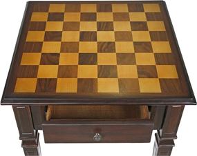 img 1 attached to Walnut Chess Gaming Table: Design Toscano DE302 Walpole Manor, 26 Inch - Enhanced Gaming Experience!