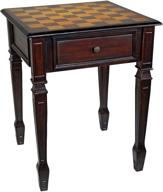 walnut chess gaming table: design toscano de302 walpole manor, 26 inch - enhanced gaming experience! logo