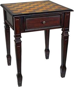img 4 attached to Walnut Chess Gaming Table: Design Toscano DE302 Walpole Manor, 26 Inch - Enhanced Gaming Experience!