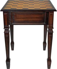 img 2 attached to Walnut Chess Gaming Table: Design Toscano DE302 Walpole Manor, 26 Inch - Enhanced Gaming Experience!