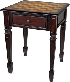 img 3 attached to Walnut Chess Gaming Table: Design Toscano DE302 Walpole Manor, 26 Inch - Enhanced Gaming Experience!