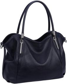 img 4 attached to HESHE Leather Handbags Shoulder Designer