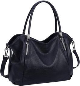 img 2 attached to HESHE Leather Handbags Shoulder Designer