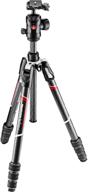 manfrotto befree advanced travel tripod mkbfrtc4gt-bhus, с зажимами «twist lock» и шаровой головкой для камер canon, nikon, sony, dslr, csc, mirrorless, до 12 кг, лёгкий с сумкой для штатива, карбон, черный, черный/серебристый логотип