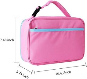 img 2 attached to 🦄 Sequin Unicorn Lunch Box for Girls - Color Changing, Insulated, Perfect for School Kids (Pink)