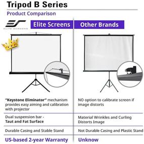 img 3 attached to 🎬 Elite Screens Tripod B 85-INCH 1:1 – Lightweight Manual Projector Screen with Foldable Stand – 4K/8K Ultra HDR 3D Ready – 2-Year Warranty - T85SB