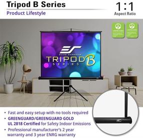 img 1 attached to 🎬 Elite Screens Tripod B 85-INCH 1:1 – Lightweight Manual Projector Screen with Foldable Stand – 4K/8K Ultra HDR 3D Ready – 2-Year Warranty - T85SB