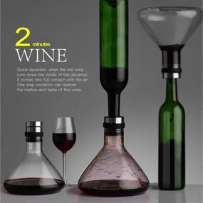 img 3 attached to 🍷 NORTHOME 50oz Wine Breather Carafe with Lid - Hand Blown Heat-Resistant Glass - Red Wine Carafe and Decanter - Essential Wine Accessories